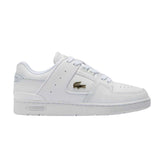 Lacoste Womens Court Cage Leather Trainers White Gold