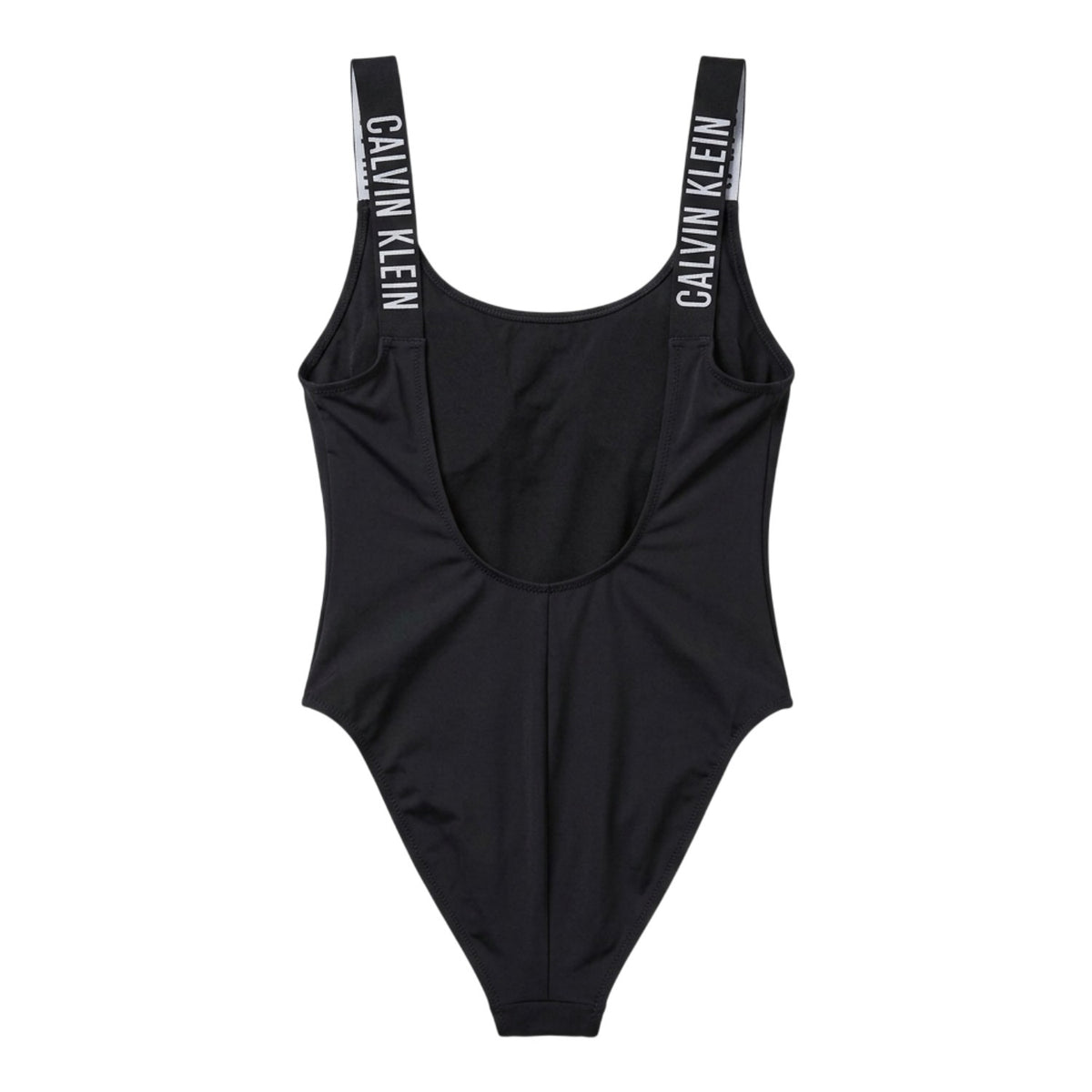 Calvin Klein Womens Logo One Piece Swimsuit Black
