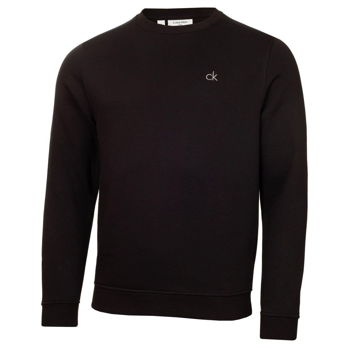 Calvin Klein Mens Embroidered Logo Jumper Black