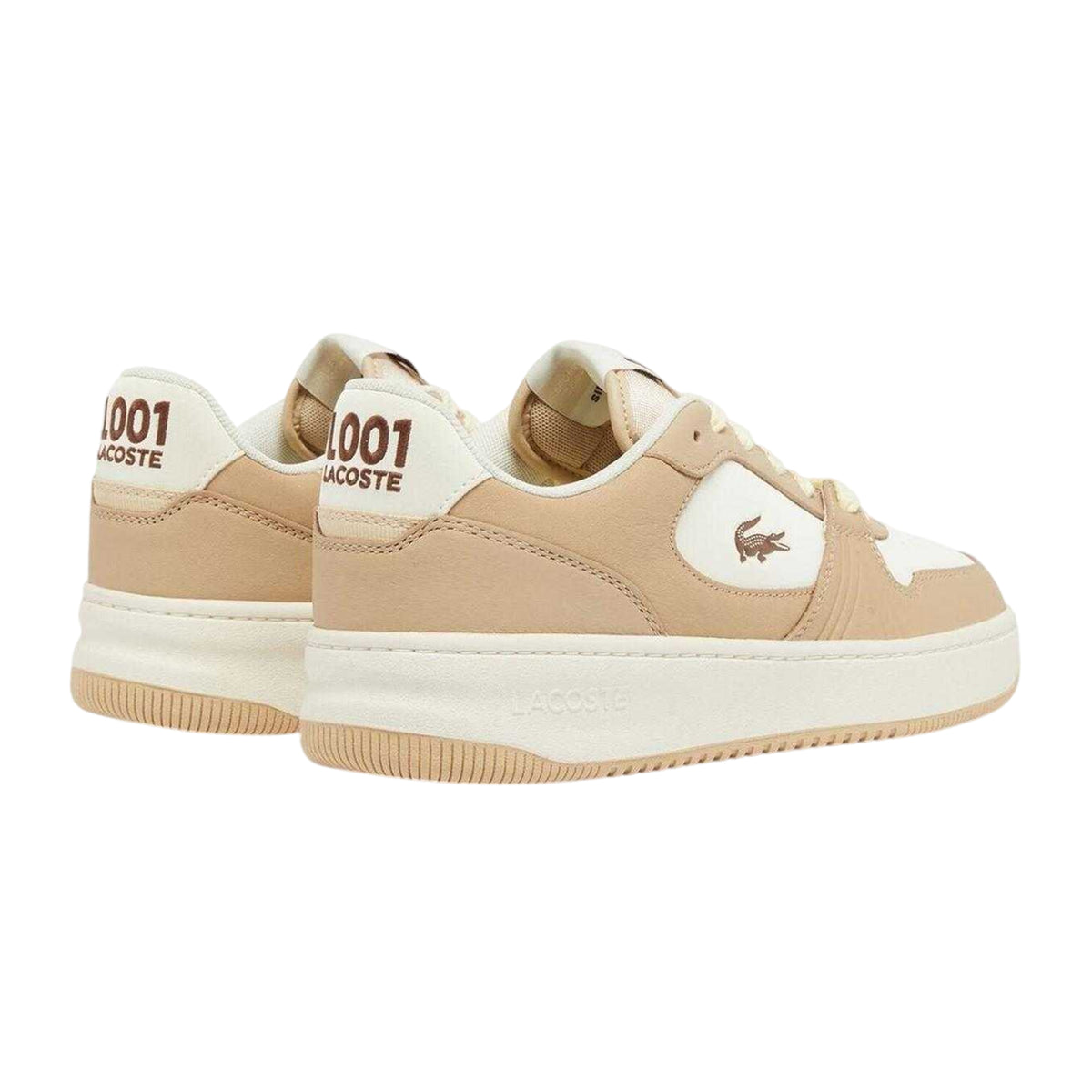 Lacoste Womens L001 Leather Trainers Brown