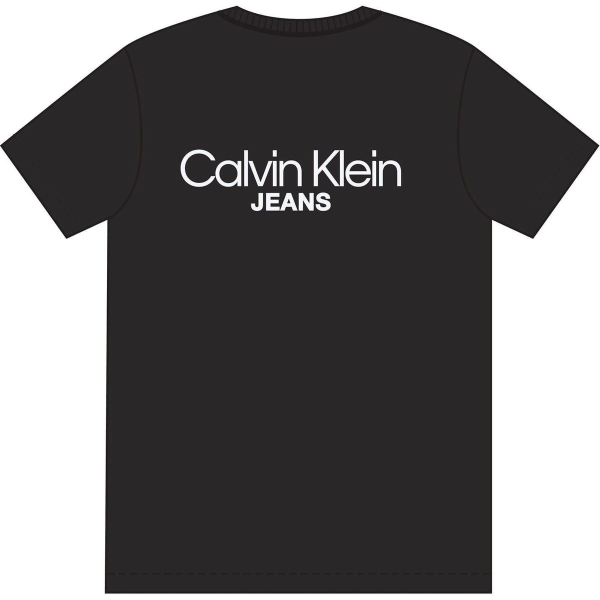 Calvin Klein Mens Back Print Logo Regular T-Shirt Black