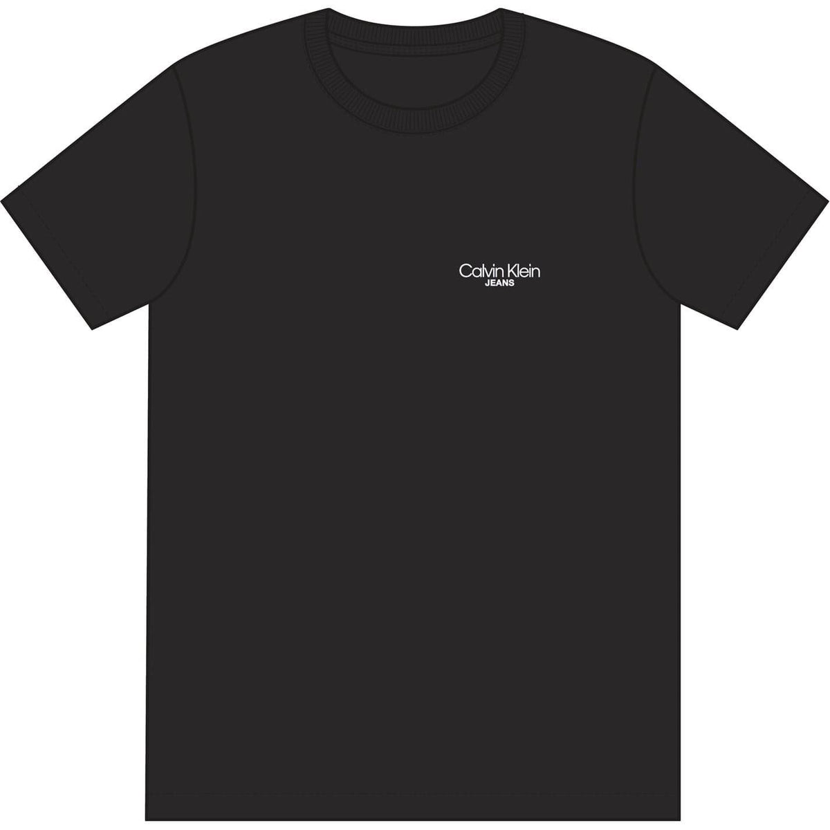 Calvin Klein Mens Back Print Logo Regular T-Shirt Black
