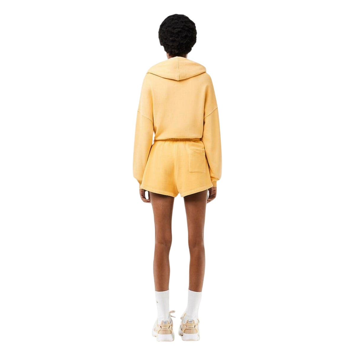 Lacoste Womens Elasticated Waist Loose Fit Sweat Shorts Golden Haze