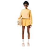 Lacoste Womens Elasticated Waist Loose Fit Sweat Shorts Golden Haze