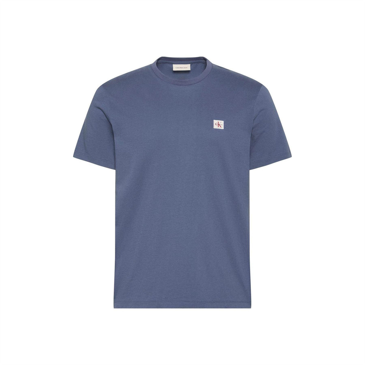 Calvin Klein Mens Box Logo Cotton Crew Neck Regular T-Shirt Nomad