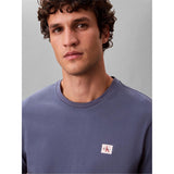 Calvin Klein Mens Box Logo Cotton Crew Neck Regular T-Shirt Nomad