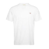Calvin Klein Mens Box Logo Cotton Crew Neck Regular T-Shirt White