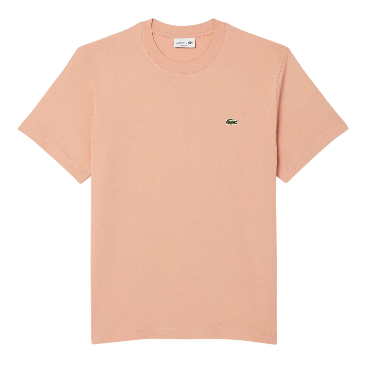 Lacoste Mens Embroidered Logo Cotton T-Shirt Orange