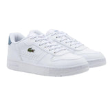 Lacoste Kids T-Clip Set Leather Trainers White/Blue