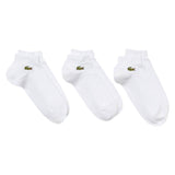 Lacoste Mens Embroidered Logo Trainer Socks (Pack of 3) White
