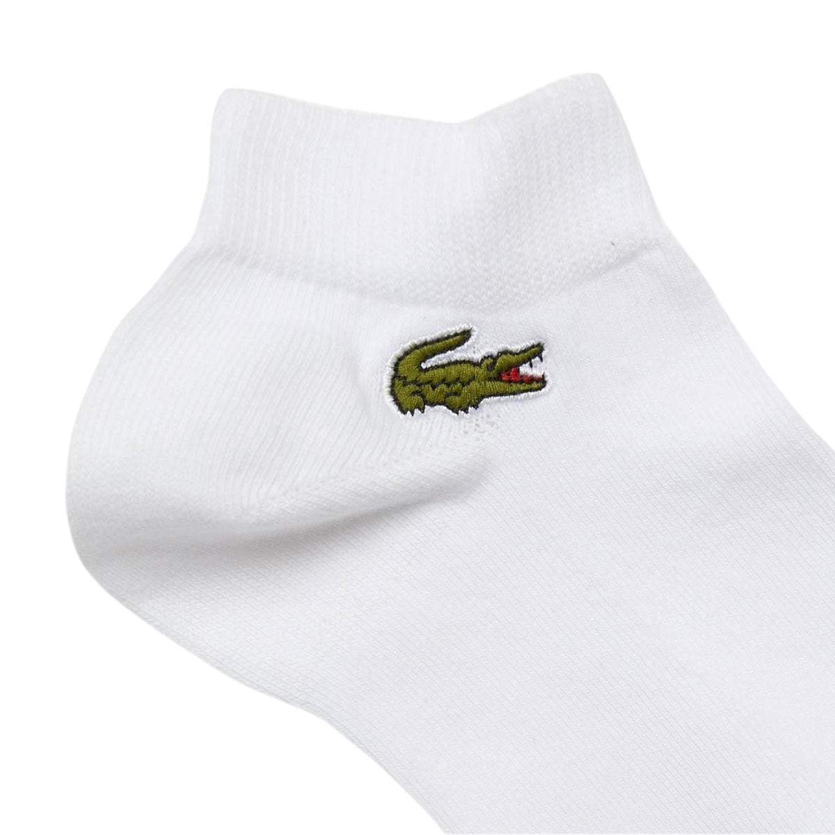 Lacoste Mens Embroidered Logo Trainer Socks (Pack of 3) White