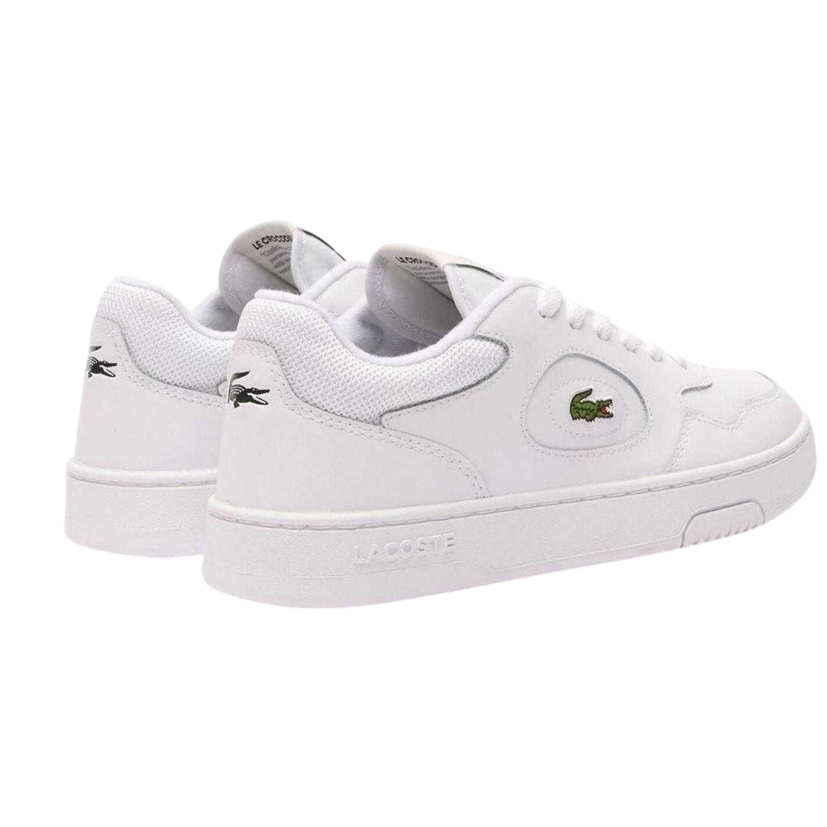 Lacoste Womens Lineset Crocodile Leather Trainers White