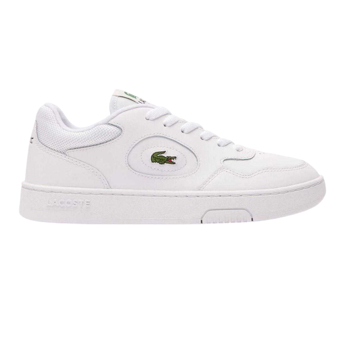 Lacoste Womens Lineset Crocodile Leather Trainers White