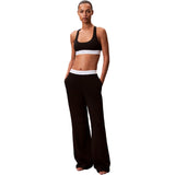 Calvin Klein Womens Jersey Open Hem Jogging Bottoms Black