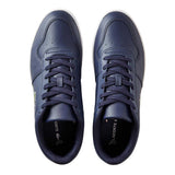 Lacoste Mens Leather Trainers Navy/White