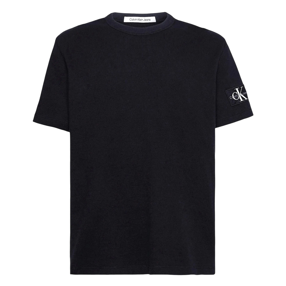 Calvin Klein Mens Waffle Boxy T-Shirt Black
