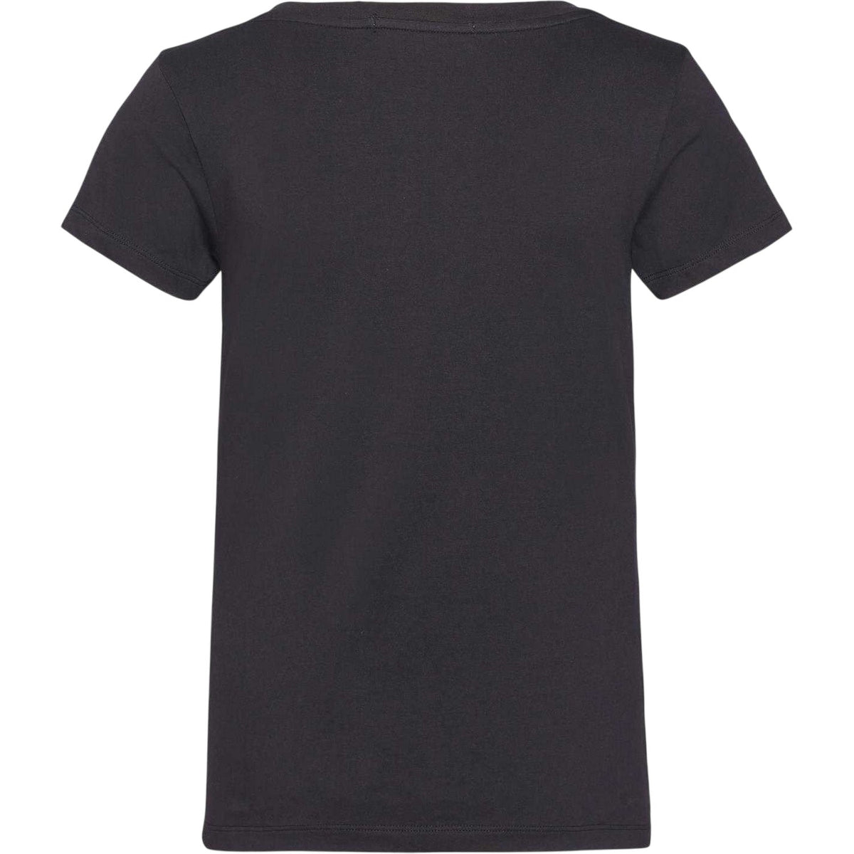 Calvin Klein Womens Embroidered Stretch V Neck T-Shirt Black