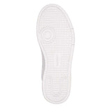 Lacoste Womens Lineset Leather Flat Trainers White/Gold