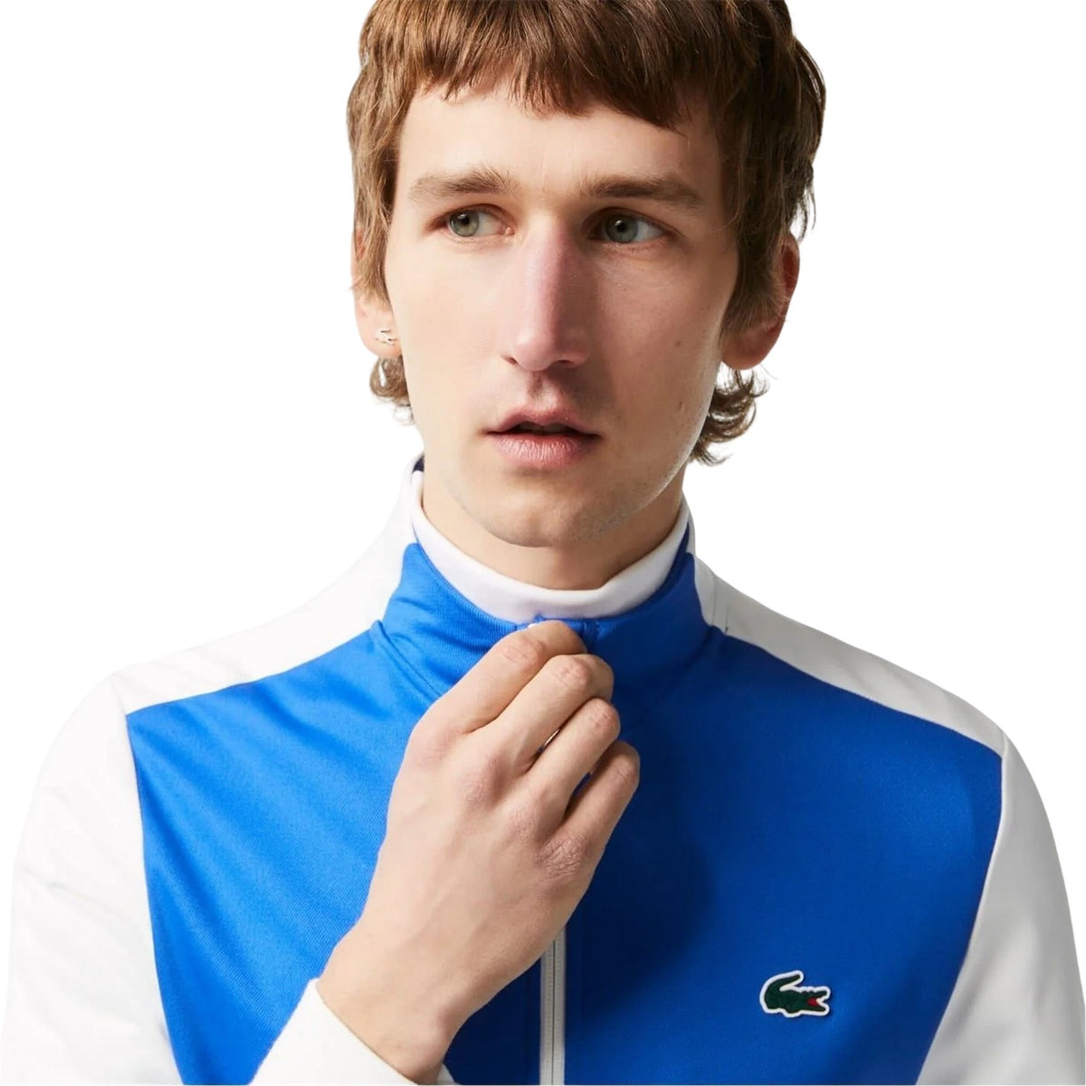 Lacoste Mens Colour Block Full Zip Regular Track Jacket Kingdom Blue