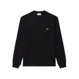 Lacoste Mens Crocodile Print Cotton Regular Long-Sleeved T-Shirt Black
