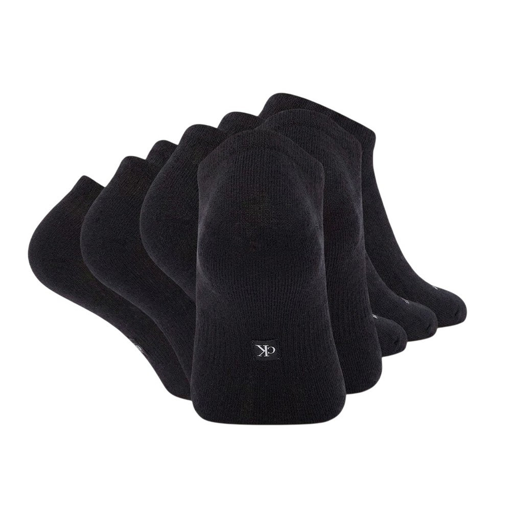 Calvin Klein Womens Logo Trainer Socks (Pack of 6) Black