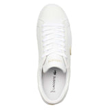 Lacoste Womens Powercourt 2.0 Leather Trainers White/Gold