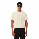 Lacoste Mens Logo Cotton T-Shirt Beige