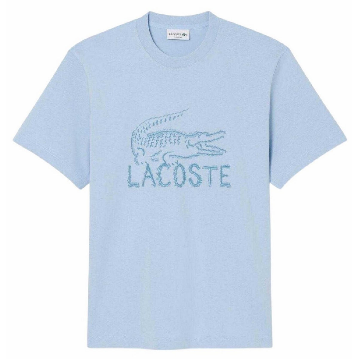 Lacoste Mens Logo Cotton T-Shirt Blue