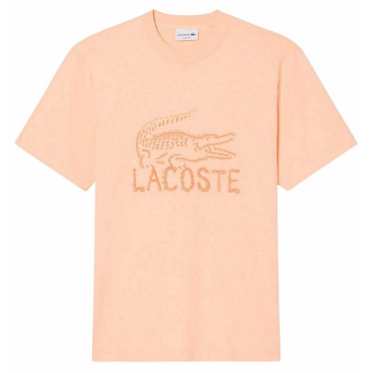 Lacoste Mens Logo Cotton T-Shirt Pink