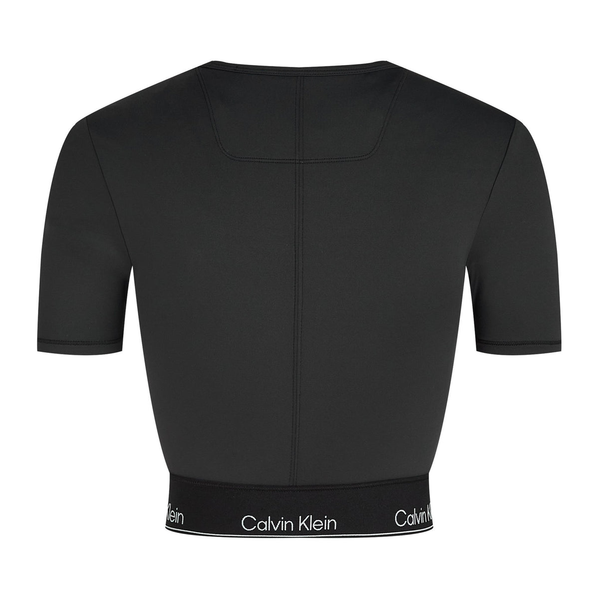 Calvin Klein Womens Slim Crop T-Shirt Black