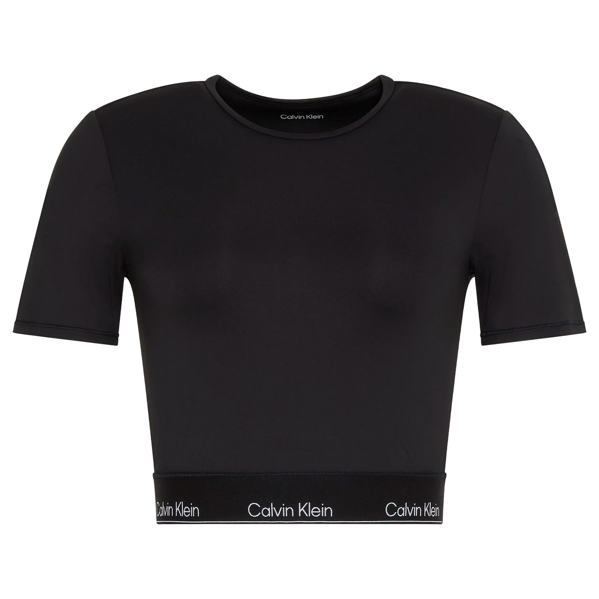 Calvin Klein Womens Slim Crop T-Shirt Black