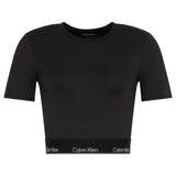 Calvin Klein Womens Slim Crop T-Shirt Black