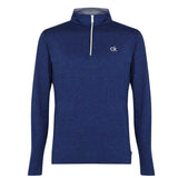 Calvin Klein Mens Albany Half Zip Golf Sweatshirt Navy Marl
