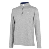 Calvin Klein Mens Albany Half Zip Golf Sweatshirt Silver Marl