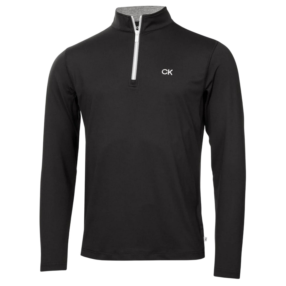 Calvin Klein Mens Albany Half Zip Golf Sweatshirt Black