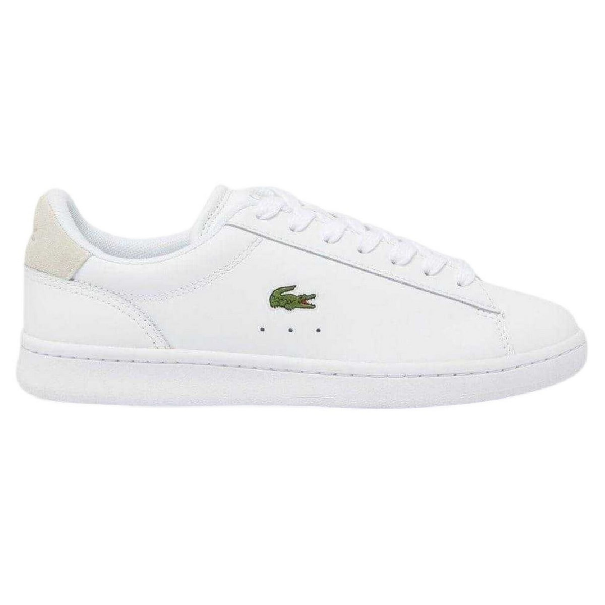 Lacoste Womens Carnaby Leather Flat Trainers White