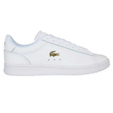 Lacoste Womens Carnaby Leather Flat Trainers White/Gold