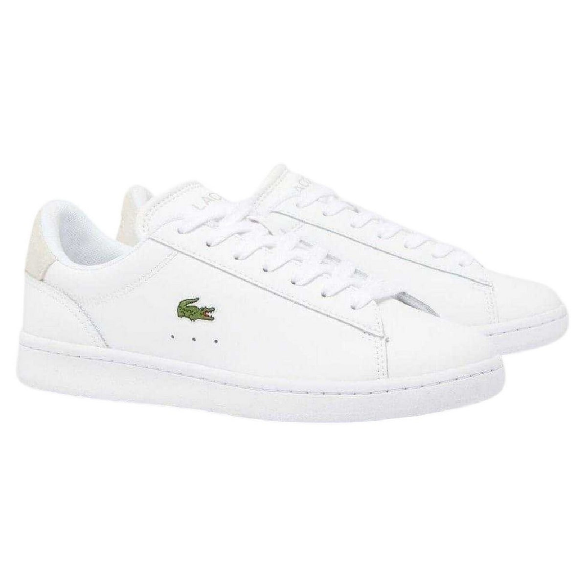 Lacoste Womens Carnaby Leather Flat Trainers White