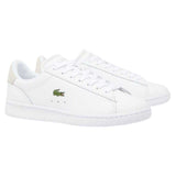 Lacoste Womens Carnaby Leather Flat Trainers White