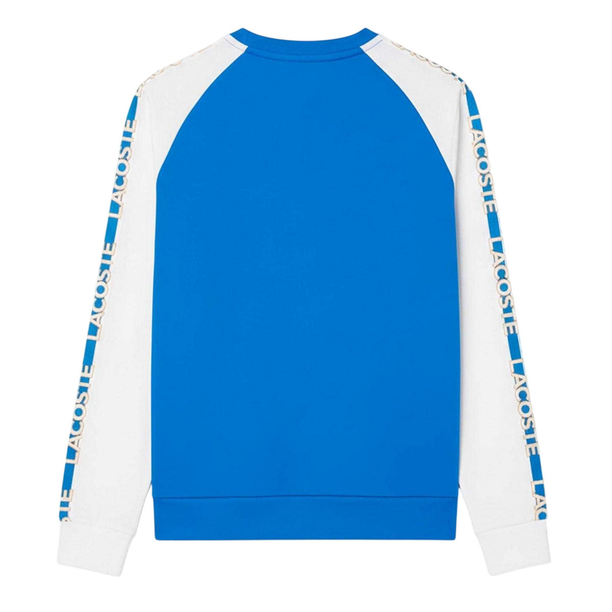 Lacoste Mens Colour Block Stripe Sweatshirt Blue/White