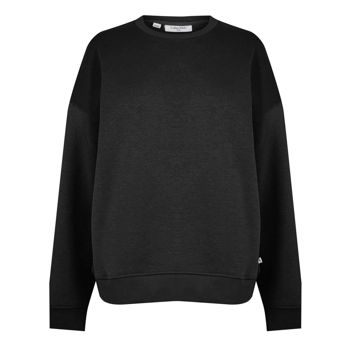 Calvin Klein Womens Regular Drop Sleeve Sweatshirt Black