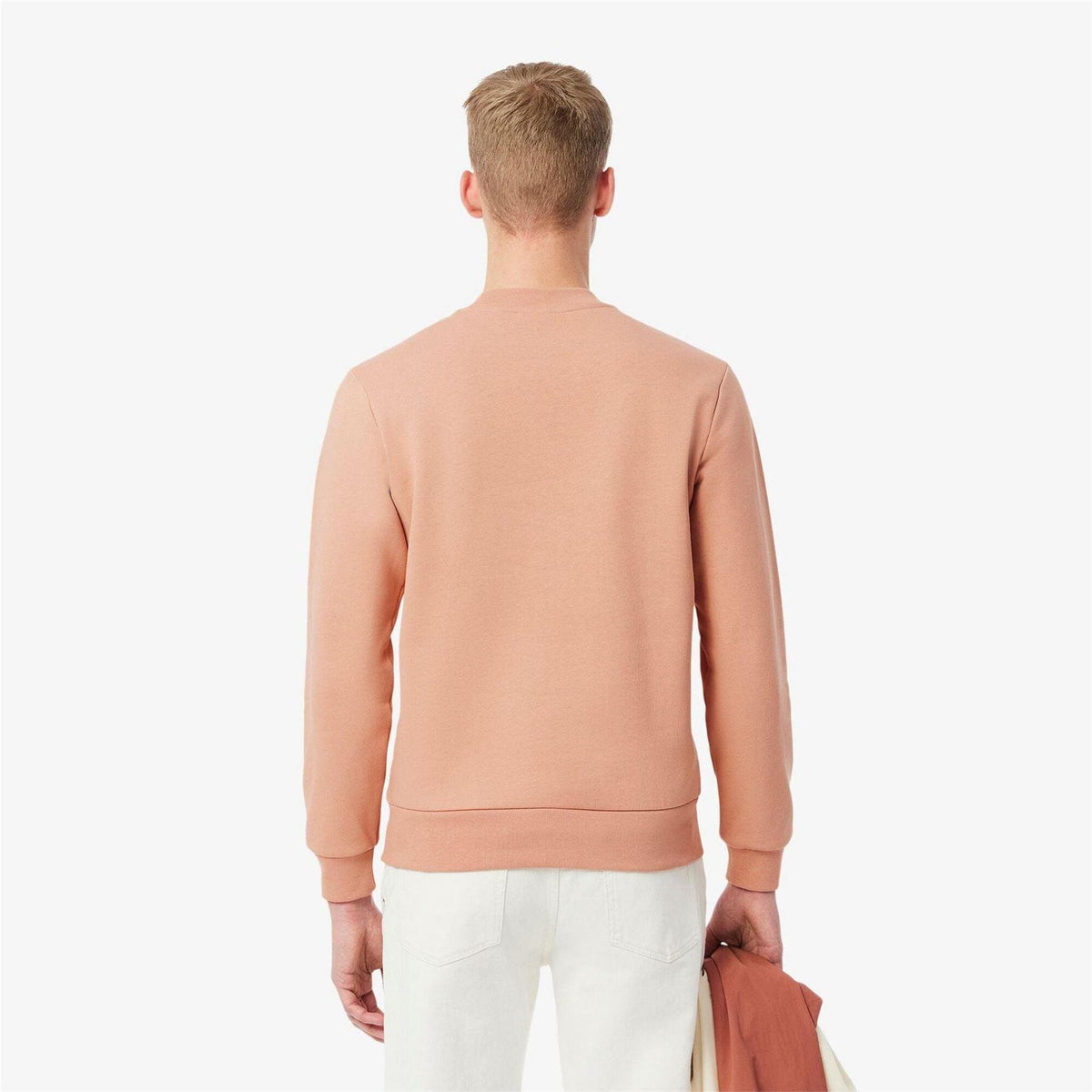 Lacoste Mens Embroidered Logo Sweatshirt Orange