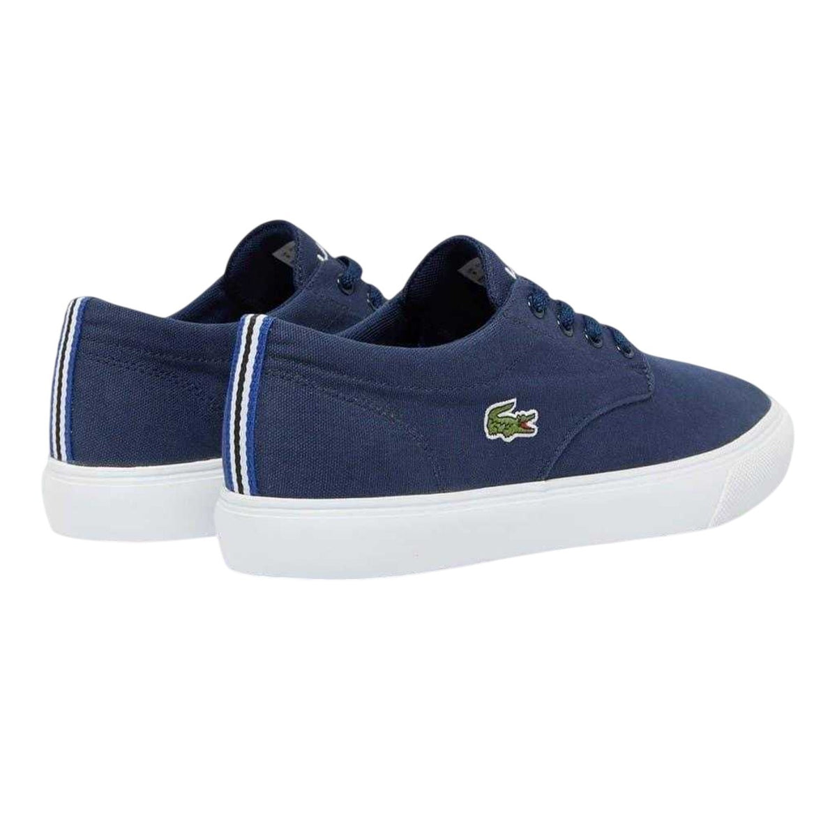 Lacoste Mens Canvas Grip Flat Trainers Navy