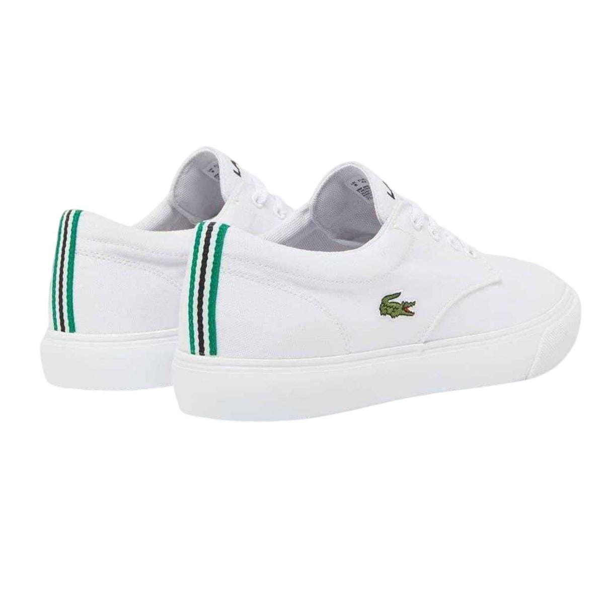 Lacoste Mens Canvas Grip Flat Trainers White