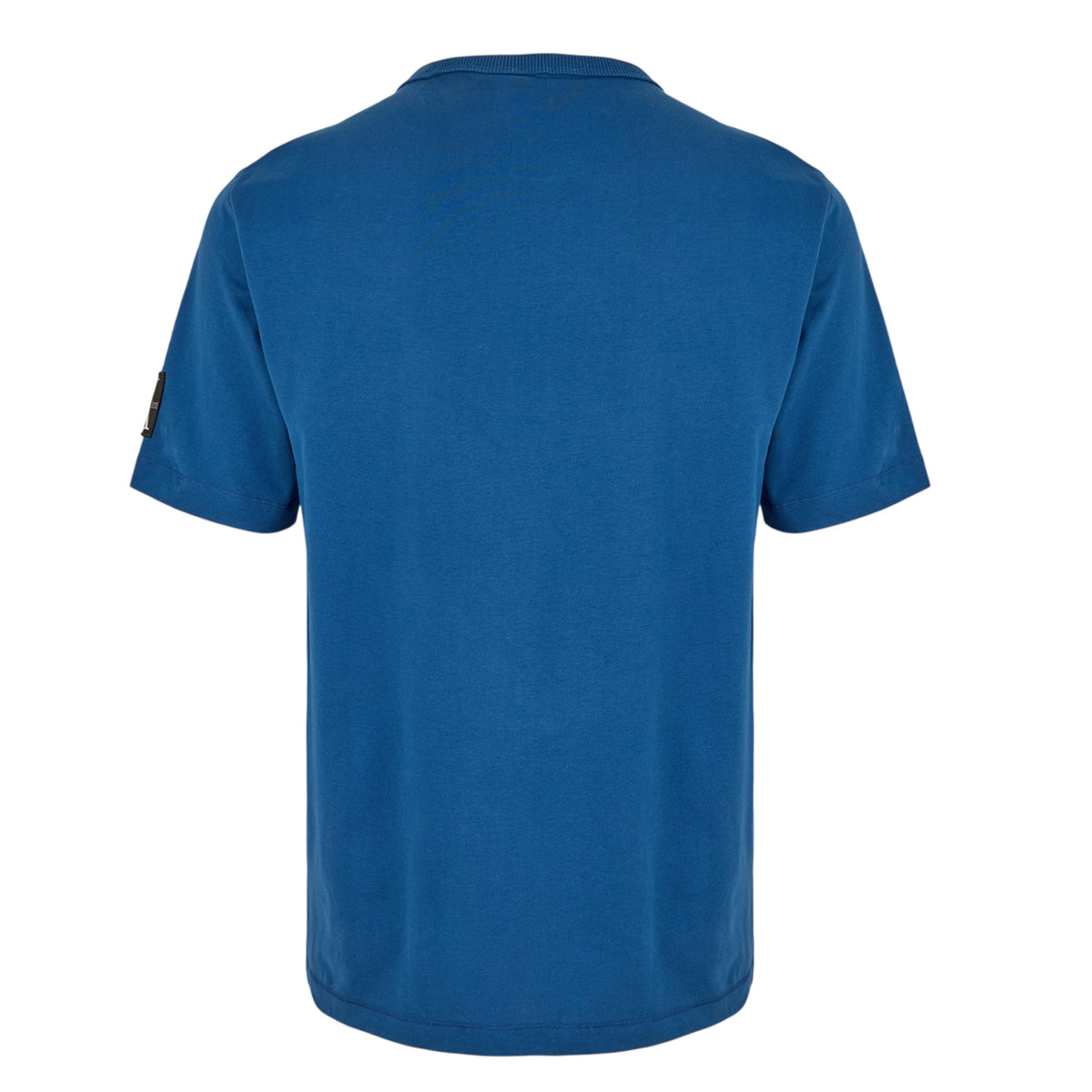 Calvin Klein Mens Badge Crew Neck Regular T-Shirt Blue