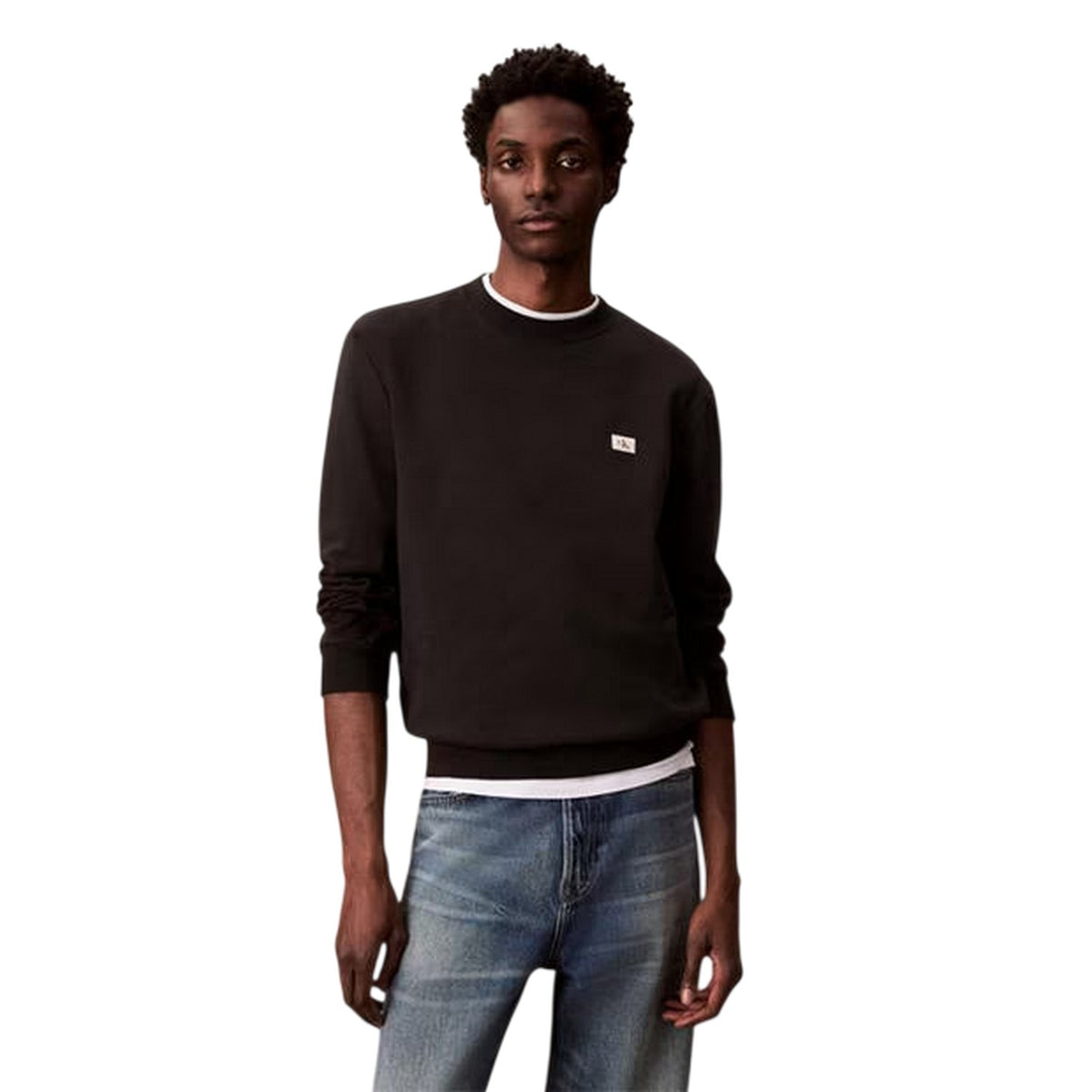 Calvin Klein Mens Woven Sweatshirt Black