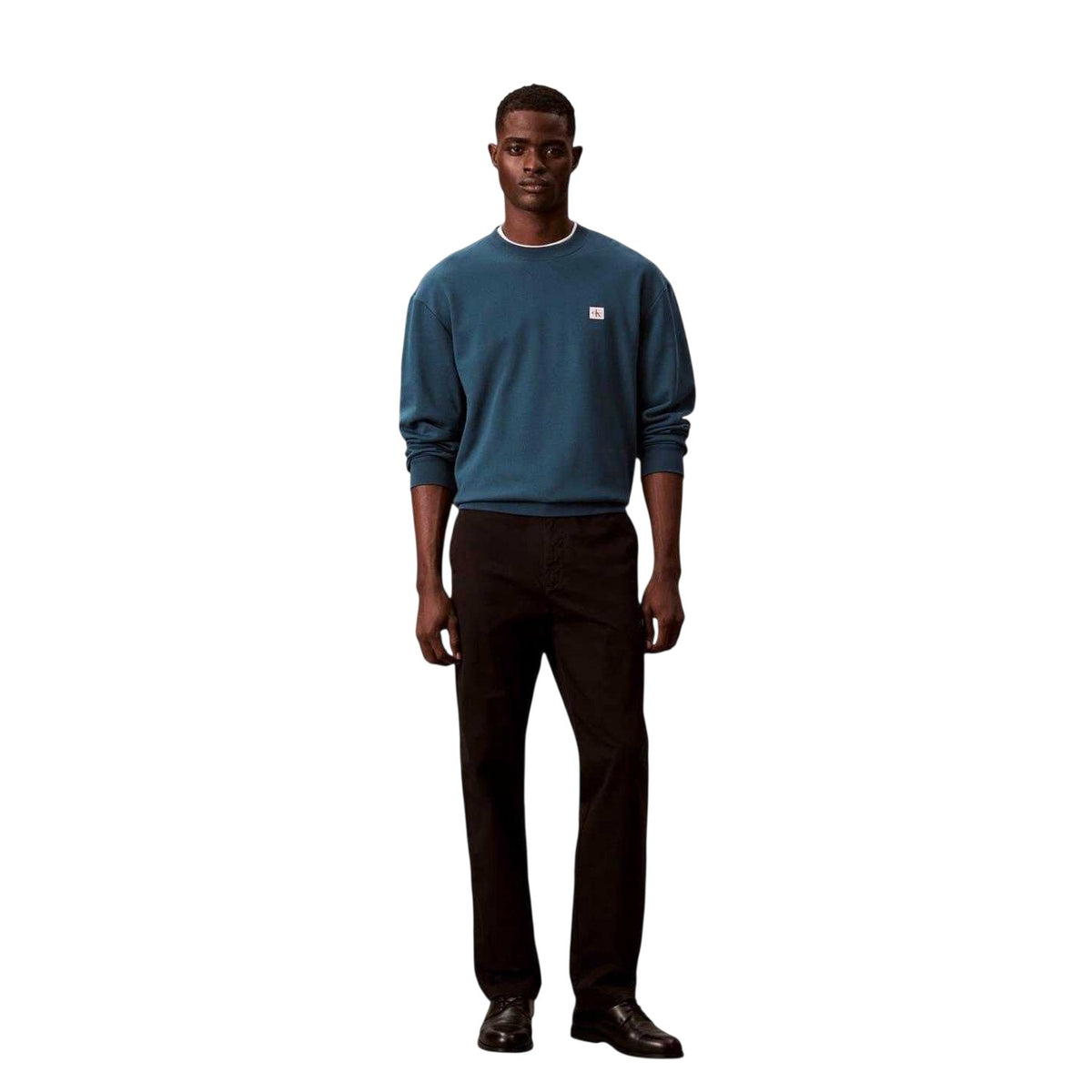Calvin Klein Mens Woven Sweatshirt Teal