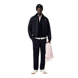 Lacoste Patch Rib Knit Beanie Black