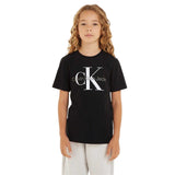 Calvin Klein Kids Monogram Cotton T-Shirt Black
