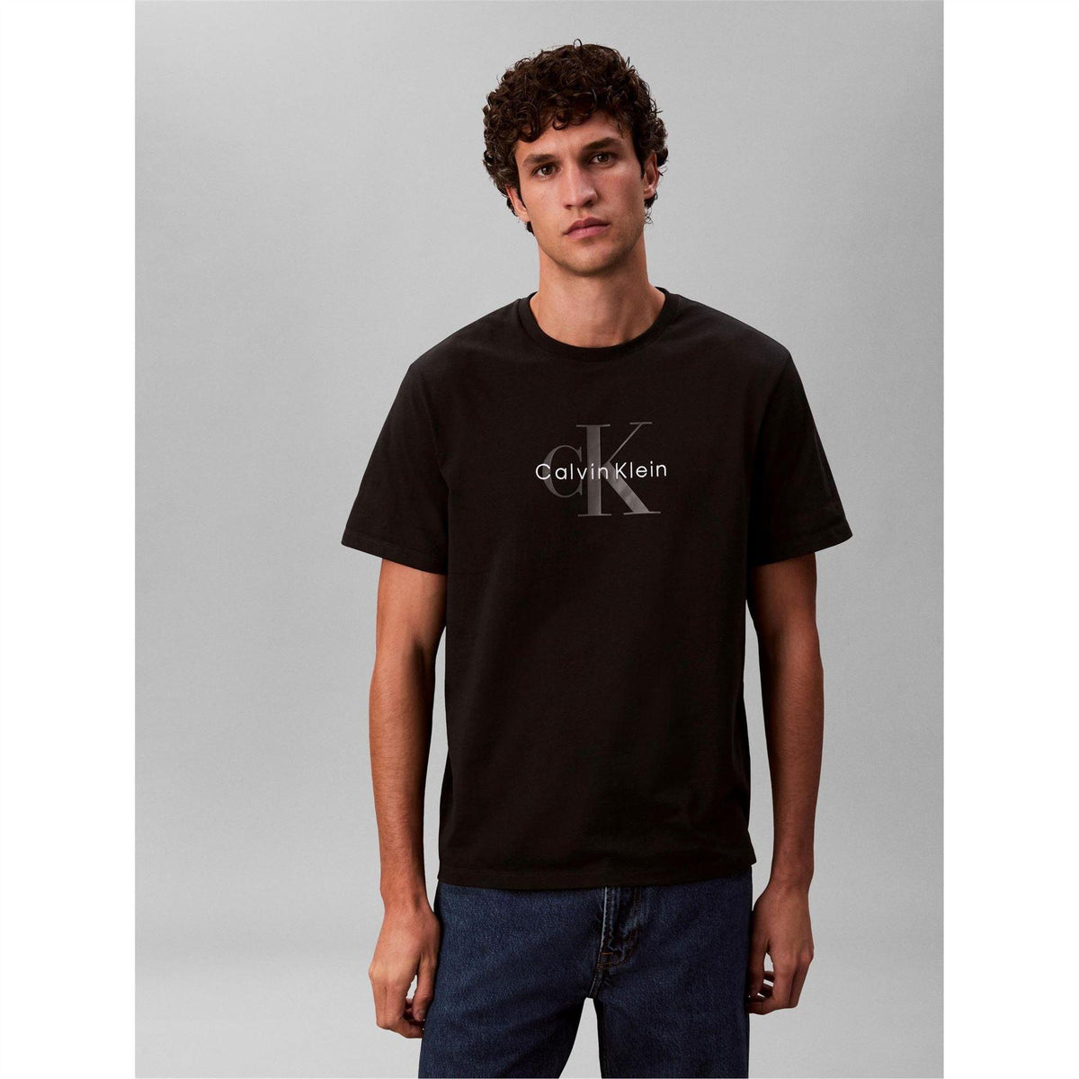Calvin Klein Mens Monogram T-Shirt Black